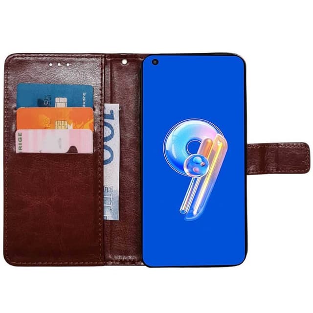 Mobil lommebok 3-kort Asus Zenfone 9 - Brun