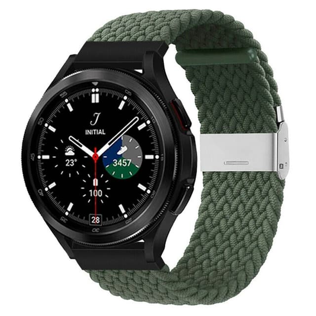 Flettet Elastik Armbånd Samsung Galaxy Watch 4 Classic (46mm) - Army