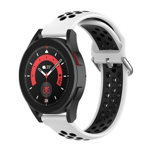 EBN Sport rannekoru Samsung Galaxy Watch 5 Pro 45mm - valkoinen / must
