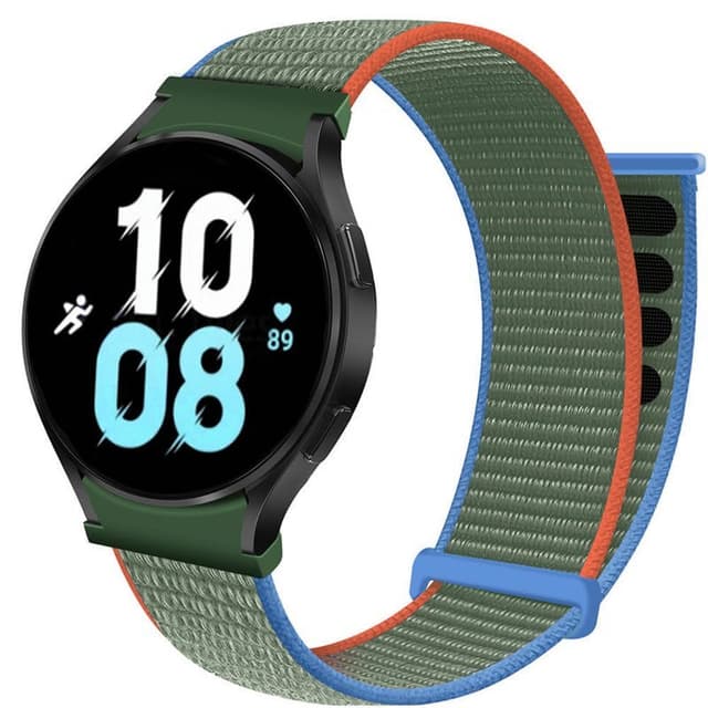 Nylon Armbånd  No-Gap Samsung Galaxy Watch 5 (44mm) - Olive