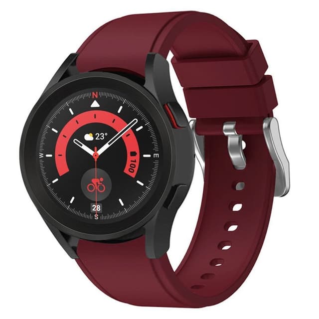 Silikon armbånd No-Gap Samsung Galaxy Watch 5 Pro (45mm) - Vinrød