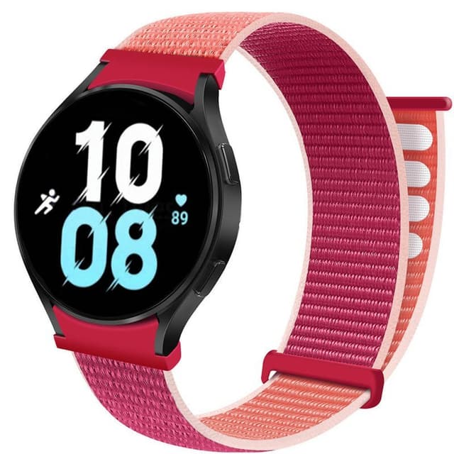 Nylon Armbånd  No-Gap Samsung Galaxy Watch 5 (44mm) - Pomegranate