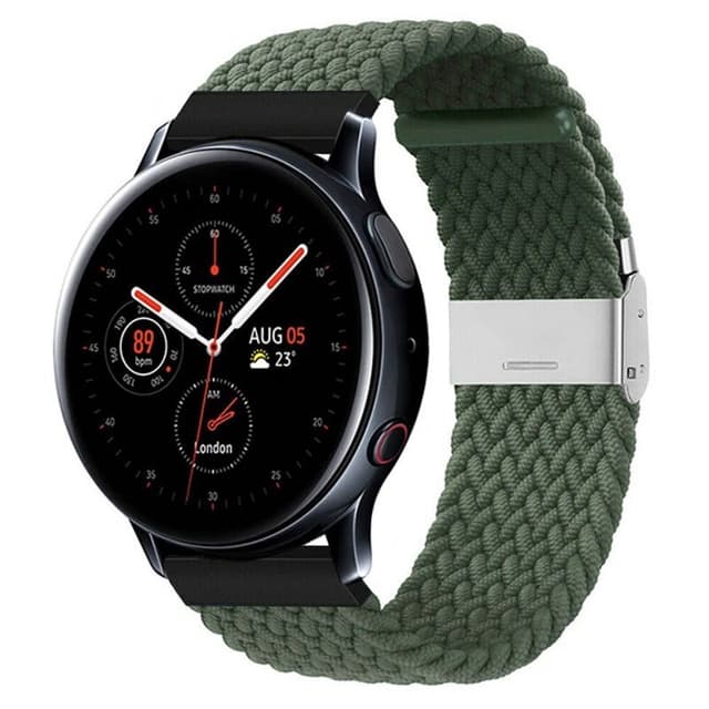Flätat Elastiskt Armband Samsung Galaxy Watch Active 2 (44mm) - Army