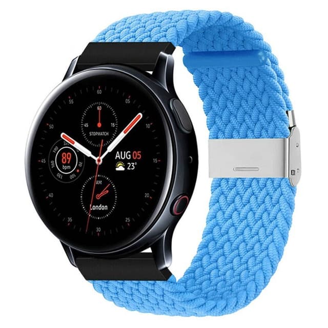 Flettet Elastik Armbånd Samsung Galaxy Watch Active 2 (44mm) - skyblu