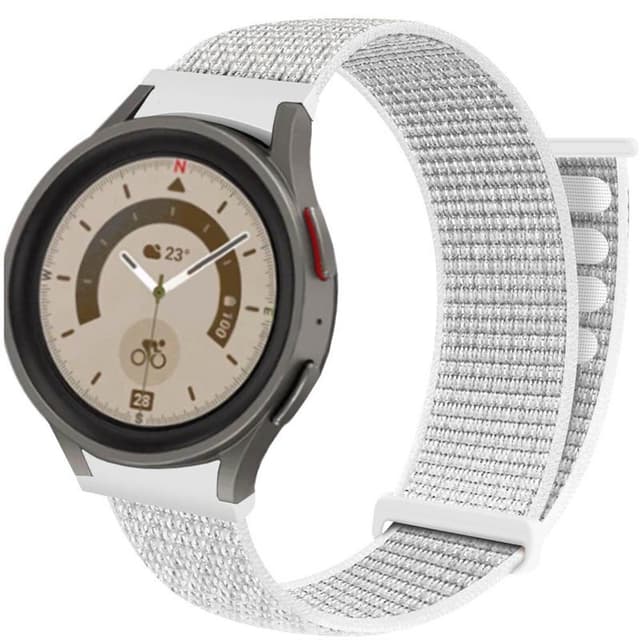 Nylon armbånd No-Gap Samsung Galaxy Watch 5 Pro (45mm) - Summit White