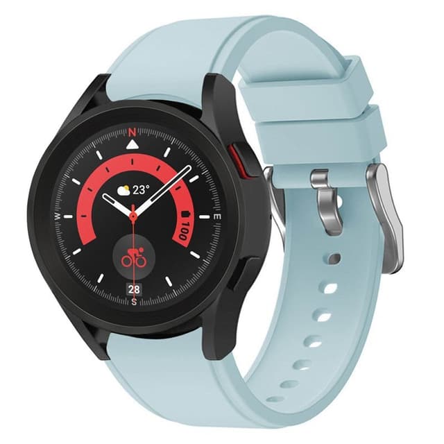 Silikone Armbånd No-Gap Samsung Galaxy Watch 5 Pro (45mm) - Lyseblå