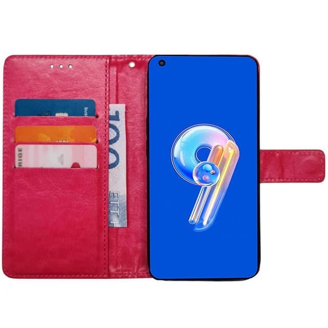 Wallet cover 3-kort Asus Zenfone 9 - Lyserød