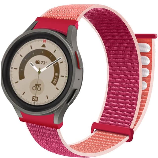 Nylon Armbånd  No-Gap Samsung Galaxy Watch 5 Pro (45mm) - Pomegranate