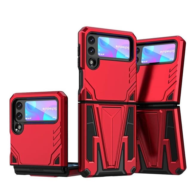 Iskunkestäva kuori 3i1 Samsung Galaxy Z Flip 4 - Punainen