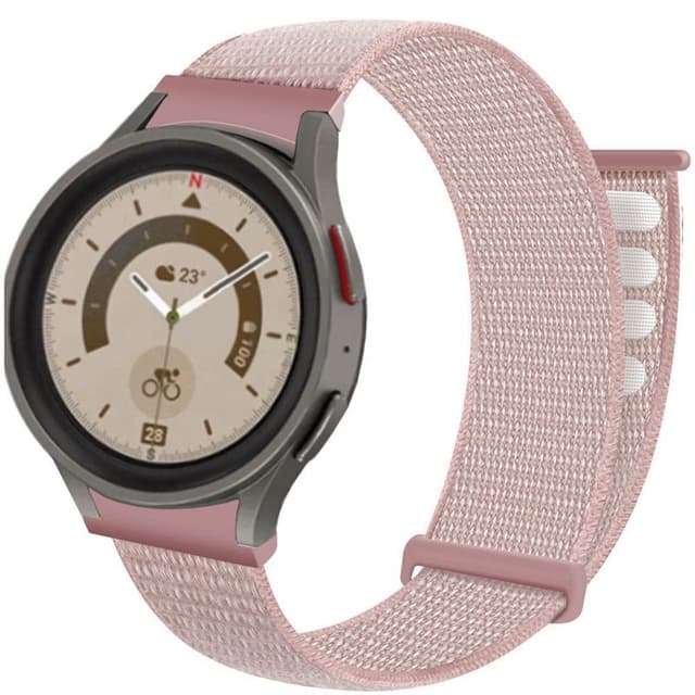 Nylon Armbånd  No-Gap Samsung Galaxy Watch 5 Pro (45mm) - Pink Sand
