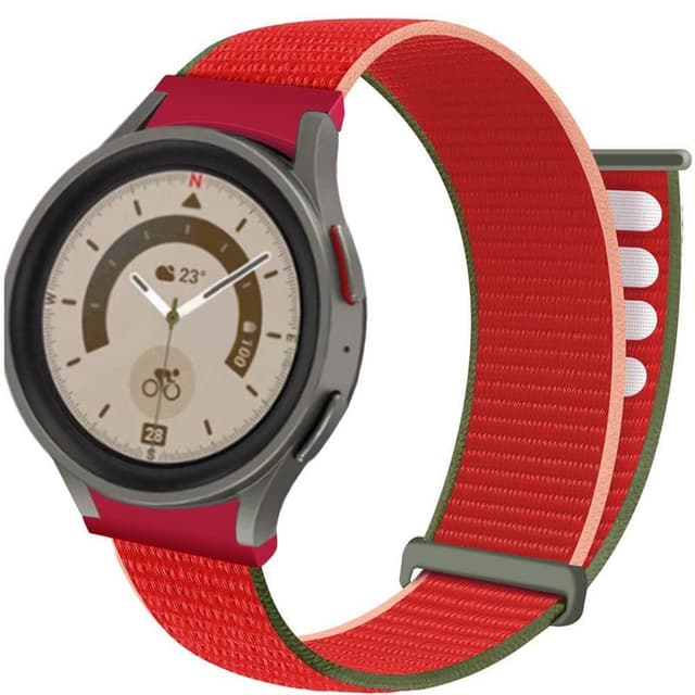 Nylonrannekoru No-Gap Samsung Galaxy Watch 5 Pro (45mm) - Strawberry