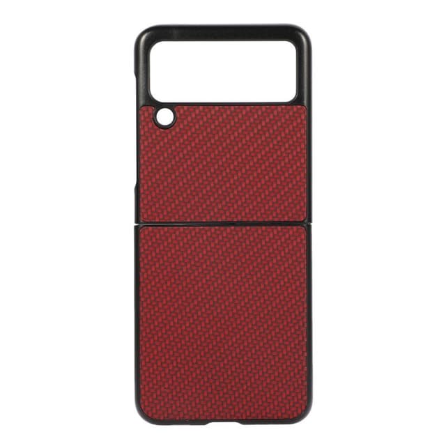Kulfiber cover Samsung Galaxy Z Flip 4 - Rød