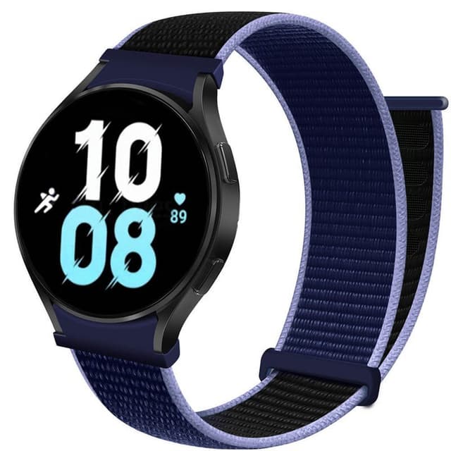 Nylon Armbånd  No-Gap Samsung Galaxy Watch 5 (44mm) - Midnight Blue