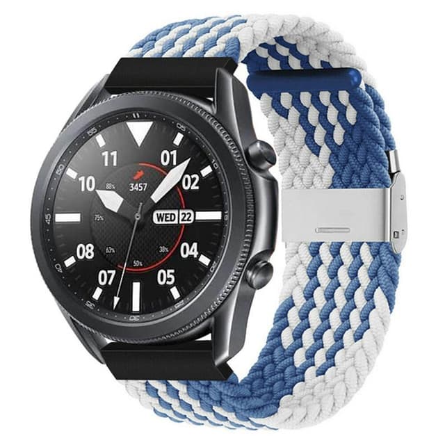 Flätat Elastiskt Armband Samsung Galaxy Watch 3 (45mm) - Blåvit