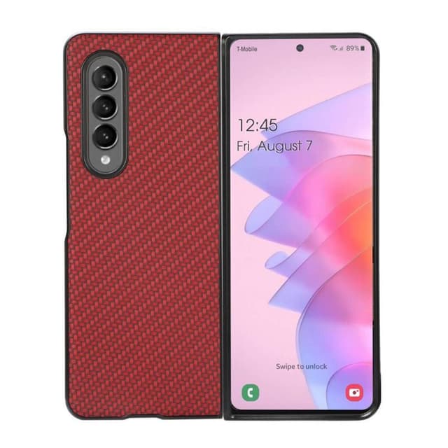 Kulfiber cover Samsung Galaxy Z Fold 4 - Rød
