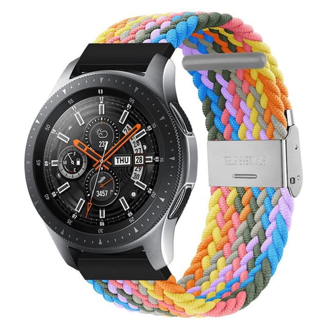Flettet Elastik Armbånd Samsung Galaxy Watch 46mm - light rainbow