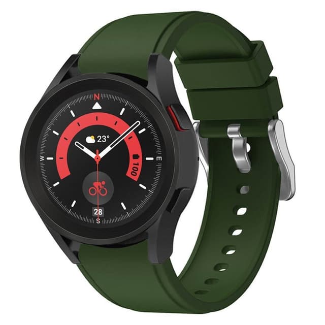 Silikon armbånd No-Gap Samsung Galaxy Watch 5 Pro (45mm) - Mørk grø