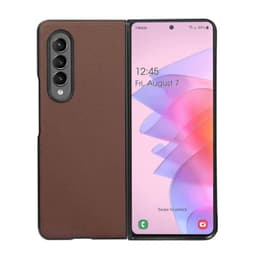 Nahka kuori Samsung Galaxy Z Fold 4 - Ruskea