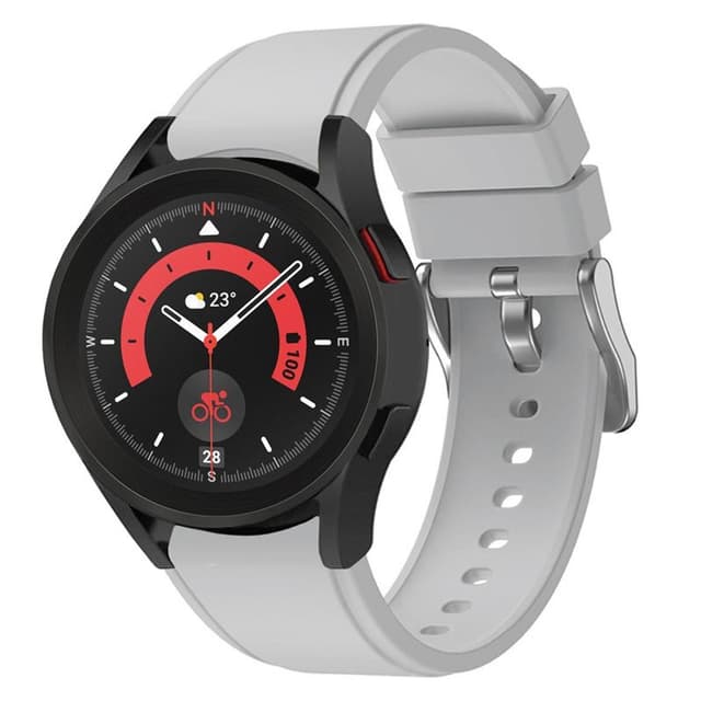 Silikon armbånd No-Gap Samsung Galaxy Watch 5 Pro (45mm) - Lysegrå