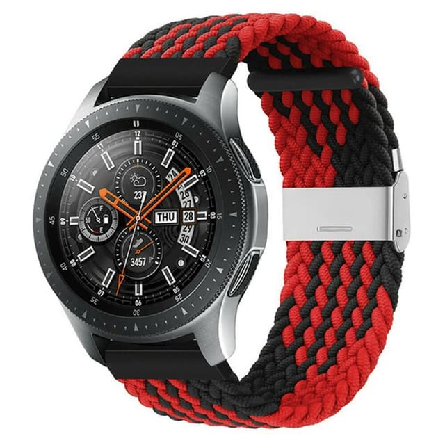 Flettet elastisk armbånd Samsung Galaxy Watch 46mm - Rød/svart