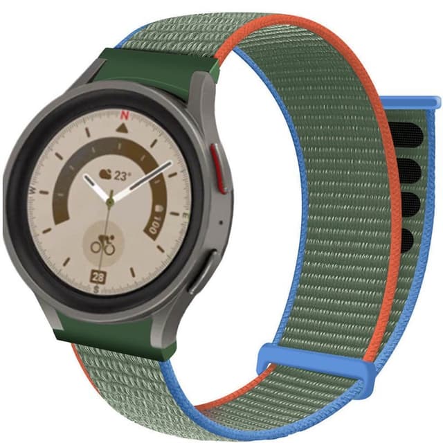Nylonrannekoru No-Gap Samsung Galaxy Watch 5 Pro (45mm) - Olive
