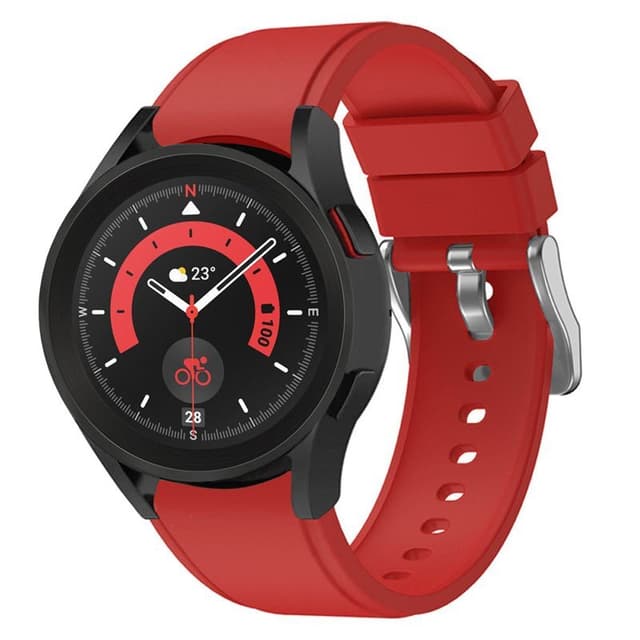 Silikone Armbånd No-Gap Samsung Galaxy Watch 5 Pro (45mm) -Rød