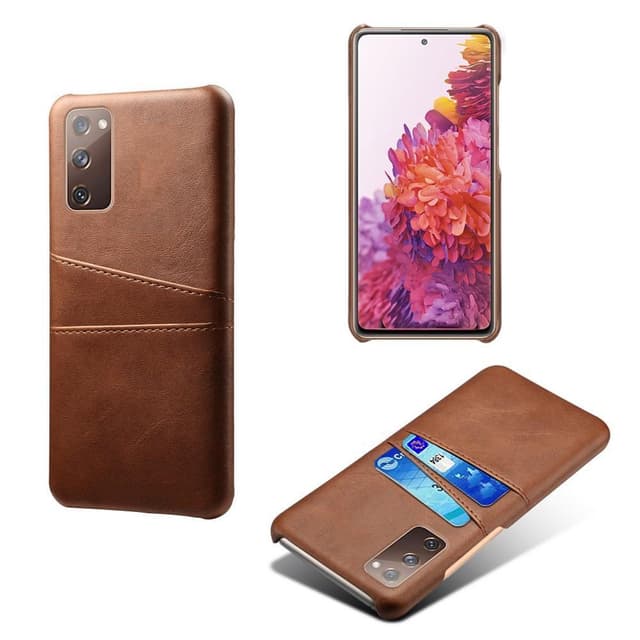 SKALO Samsung S20 FE PU-nahkainen Korttikotelo - Ruskea
