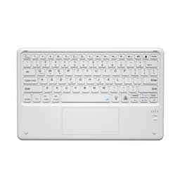 Mini trådløst Bluetooth-tastatur med touchpad hvid