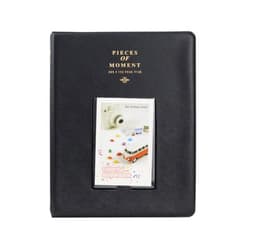 Polaroid Photo Album 128 Pockets PU Nahka Musta