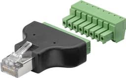 Goobay Terminalblock 8-stifts > RJ45-kontakt (8P8C)