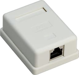 Goobay 1-port RJ45-kopplingsdosa, CAT 6, STP, vit