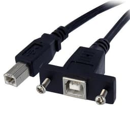 StarTech.com 30 cm panelmontering USB-kabel B till B - F/M, 0,3 m, USB