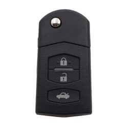INF Key Fob Shell til Mazda 2/3/5/6/CX-5/Atez 3 knap sort
