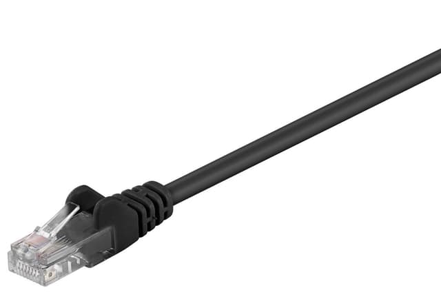 Netværkskabel CAT 5e, U/UTP, sort, 1 m