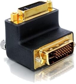 DeLOCK DVI-sovitin, Dual Link DVI-D uros - naaras, kulmaliitin, musta