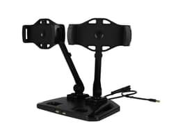 Double arm Smartphone and tablet stand, 2x 4"-12", 2x USB, rotation, b