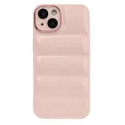 The Puffer Phone Case Down Soft Touch Jacket 3D beskyttelsescover Lyserød iPhone 13 Pro