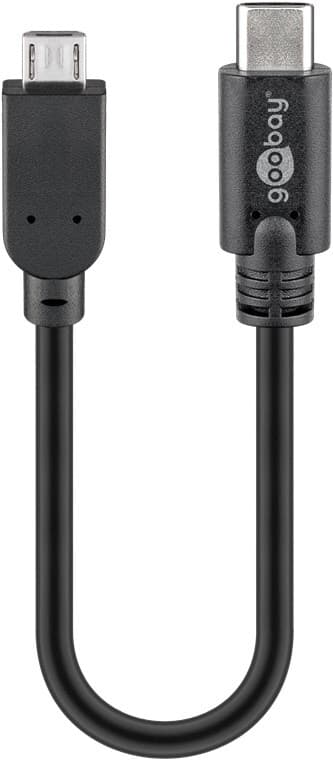 Goobay USB 2.0-kabel USB-C™ til Micro-B 2.0, svart