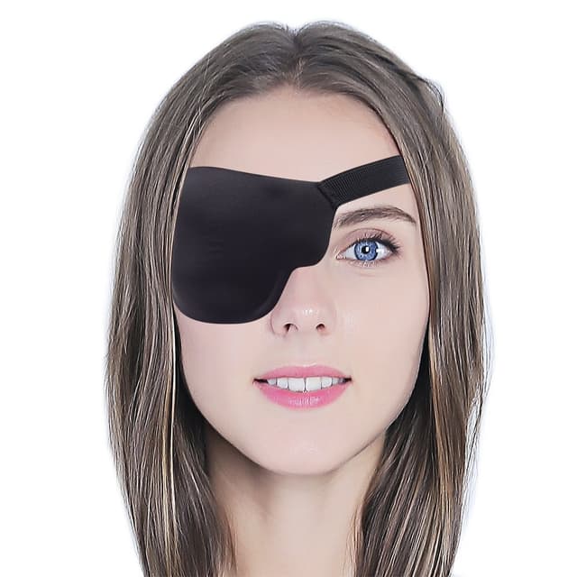 3D øyemaske for høyre øye med justerbar spenne Sort