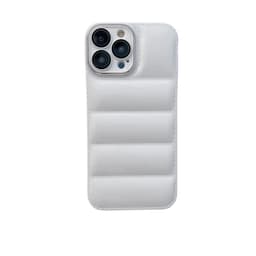 The Puffer Phone Case Chic Down Soft Touch Jacket 3D beskyttelsescover hvid iPhone 13