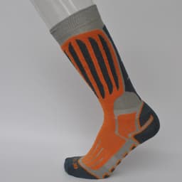 Skisokker med Merinoull - barn i størrelse 31-34 oransje / svart