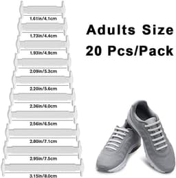 No Tie Snørebånd 20-Pack hvid