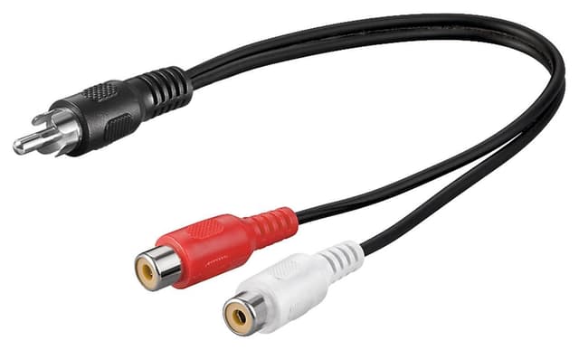 Goobay Audio Y-kabeladapter, cinch-stik til stereo RCA-stik