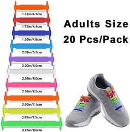 No Tie Snørebånd 20-Pak MultiColor