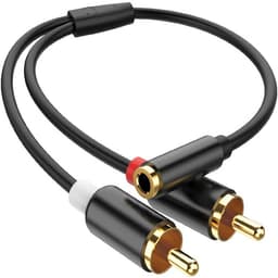 3,5 mm til RCA-kabel Sort