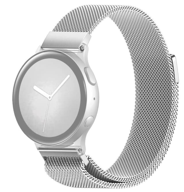 SKALO Milanese Loop till Samsung Watch Active2 40mm - Silver