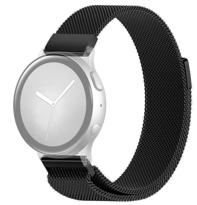 SKALO Milanese Loop to Samsung Watch Active2 44mm - Musta