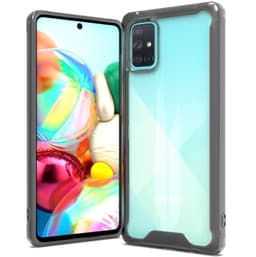 Samsung Galaxy A71 mobiltelefon cover TPU Sort/Transparent