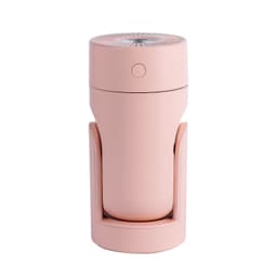 Bærbare mini luftfuktere Desktop vinkel justerbar med omgivende lys Rosa