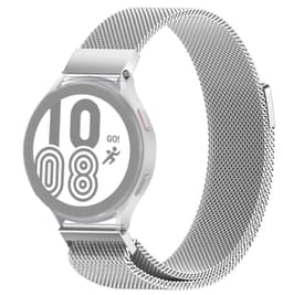 SKALO Milanese Loop til Samsung Watch 4 44mm - Sølv